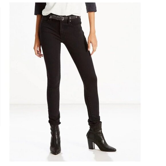 Levi's 721 Plus Size High Rise Millennial Dark Wash Denim Skinny Jeans Size 26W - Picture 2 of 3